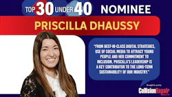 Top 30 Under 40 nominee Priscilla Dhaussy in professional attire