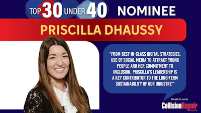 Top 30 Under 40 nominee Priscilla Dhaussy in professional attire