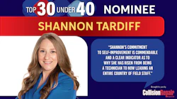 Shannon Tardiff, Top 30 Under 40 Nominee in blue professional attire