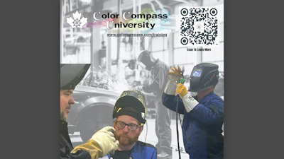 Welding training professionals demonstrating techniques in industrial workshop