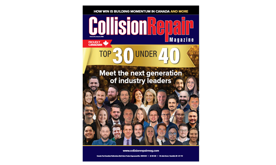 Collision Repair Magazine's Top 30 Under 40 industry leaders group photo