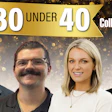 Top 30 Under 40 award featuring four professionals against golden bokeh background