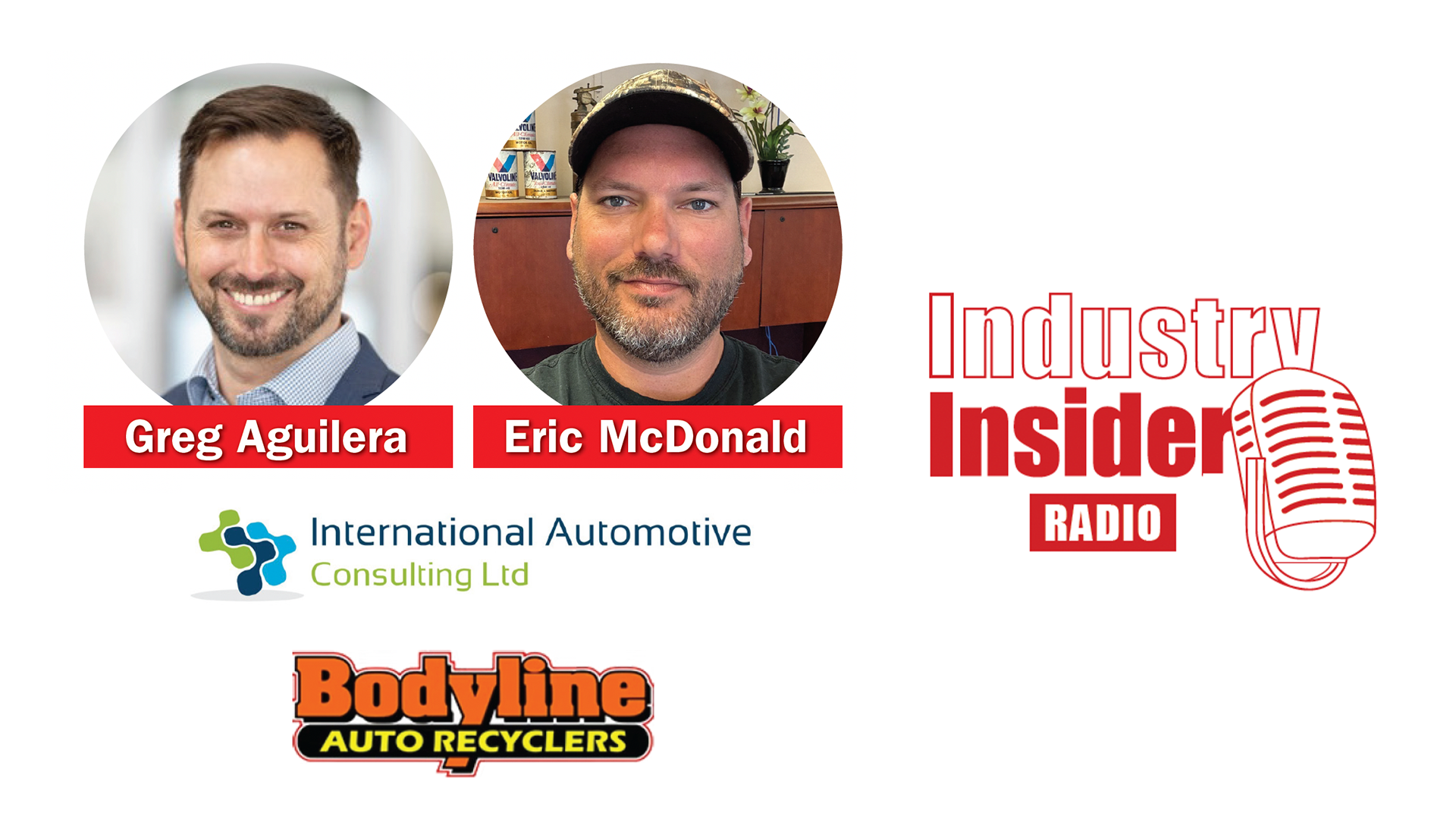 Industry Insider Radio podcast graphic with two professional headshots and company logos