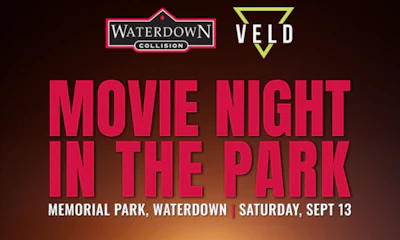 Movie Night in the Park event poster for Waterdown Memorial Park on Sept 13