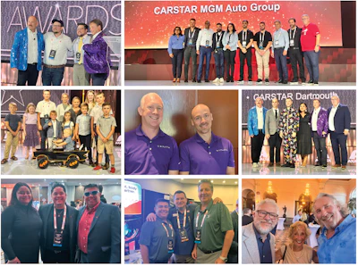 CARSTAR automotive conference group photos showcasing team members at various events