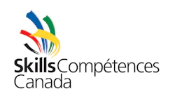 Skills Canada logo with multicolored curved design elements
