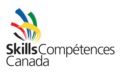 Skills Canada logo with multicolored curved design elements