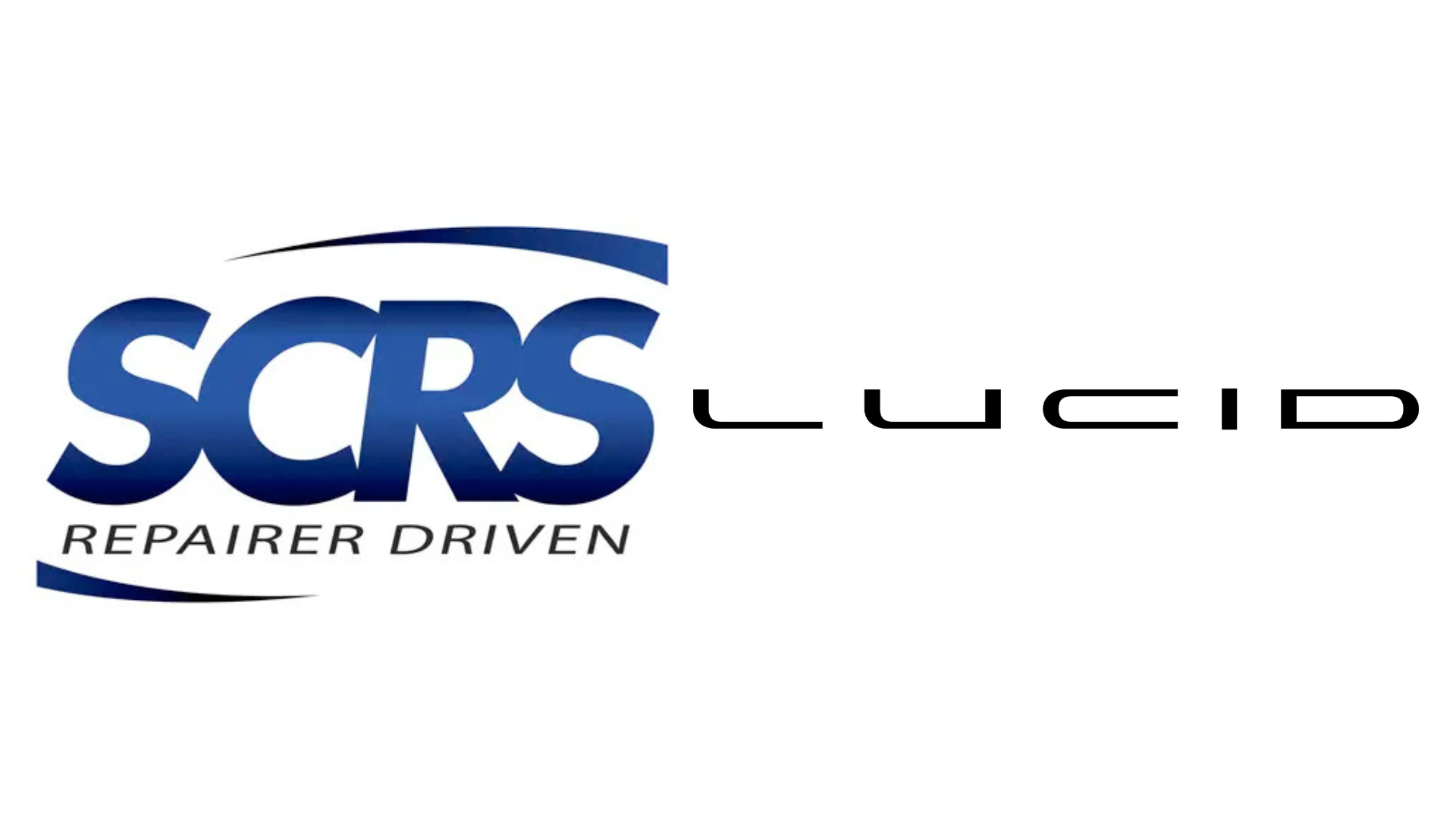 SCRS Lucid corporate logo in blue and white with 'Repairer Driven' tagline