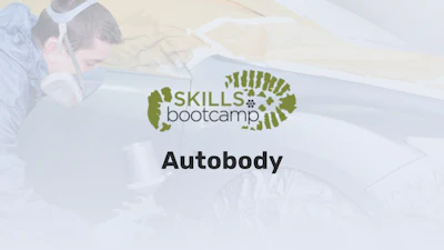 Skills Bootcamp logo with green boot print design