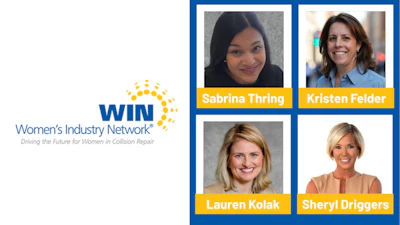Women's Industry Network logo with four professional headshots