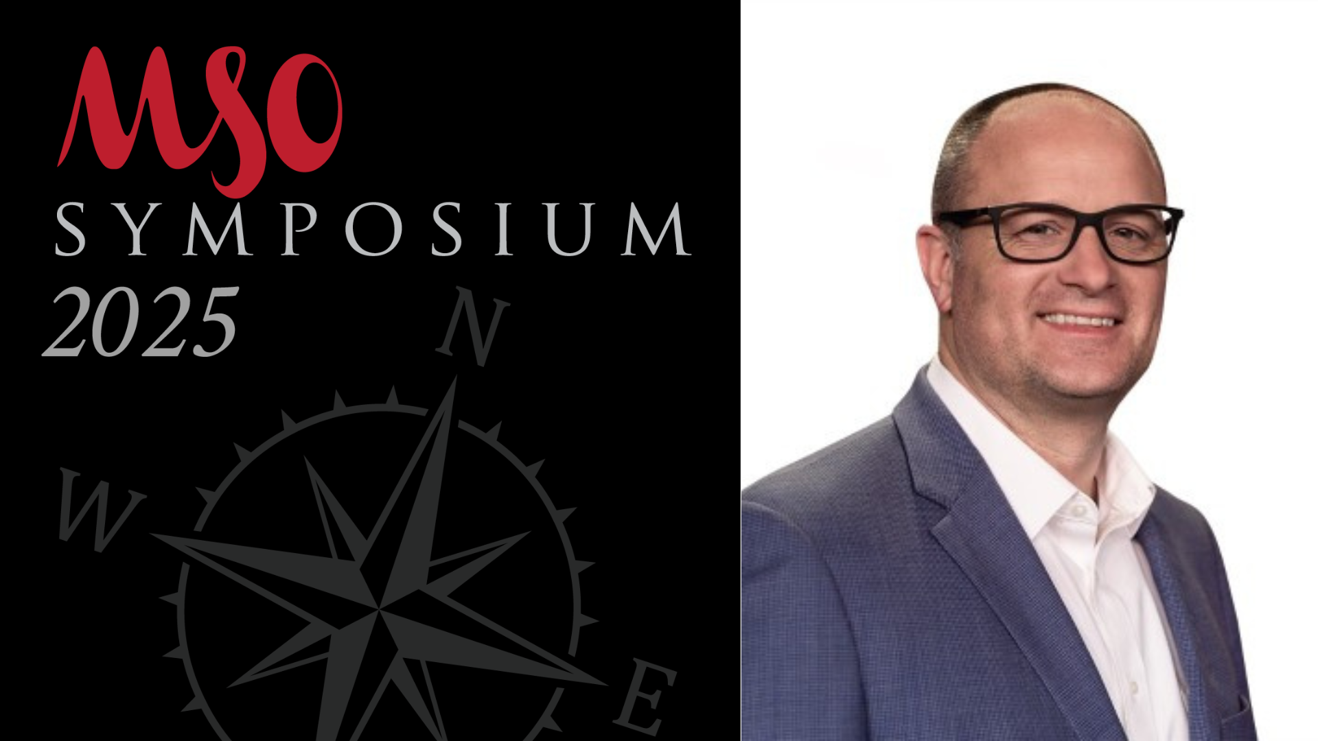 MSO Symposium 2025 logo with compass graphic in red and black