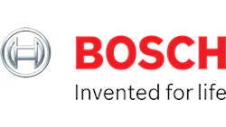 Bosch logo: circular emblem with red brand name and 'Invented for life' tagline