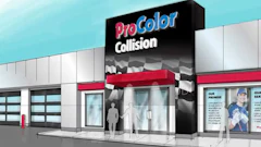 ProColor Collision auto repair shop exterior with modern storefront design