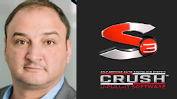 Crush U-Pull-It Software red and gray logo with stylized 'S' symbol