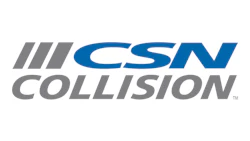 CSN Collision automotive repair services logo in blue and gray