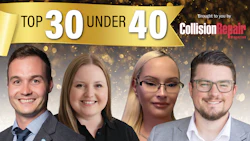 Top 30 Under 40 professional award banner with four smiling professionals