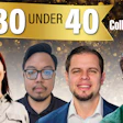 Top 30 Under 40 award banner featuring four diverse professionals smiling