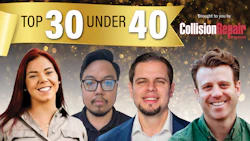 Top 30 Under 40 award banner featuring four diverse professionals smiling
