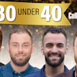 Top 30 Under 40 professional magazine feature with four smiling men