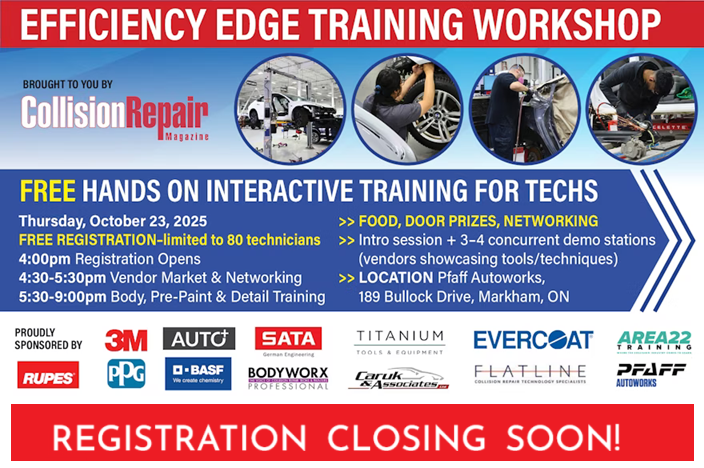 Efficiency Edge Training Workshop for automotive technicians, sponsored by industry brands