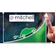 Mitchell Enlyte logo with green electric vehicle growth chart graphic