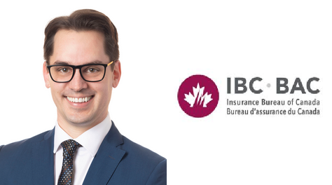 IBC BAC Insurance Bureau of Canada corporate logo with maple leaf symbol