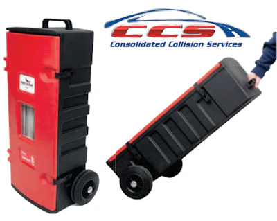 CCS Consolidated Collision Services logo with red and black mobile equipment