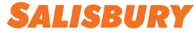 Salisbury logo in bold orange typography