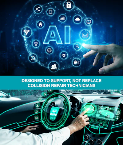 Futuristic AI interface showing digital connectivity and automotive technology