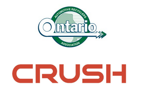 Ontario Automotive Recyclers Association and Crush logos