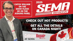 SEMA Show 2025 promotional poster featuring Canada Night event details