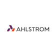 Ahlstrom corporate logo with purple and orange geometric symbol