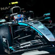 Mercedes-AMG Petronas Formula One racing car on track with team livery