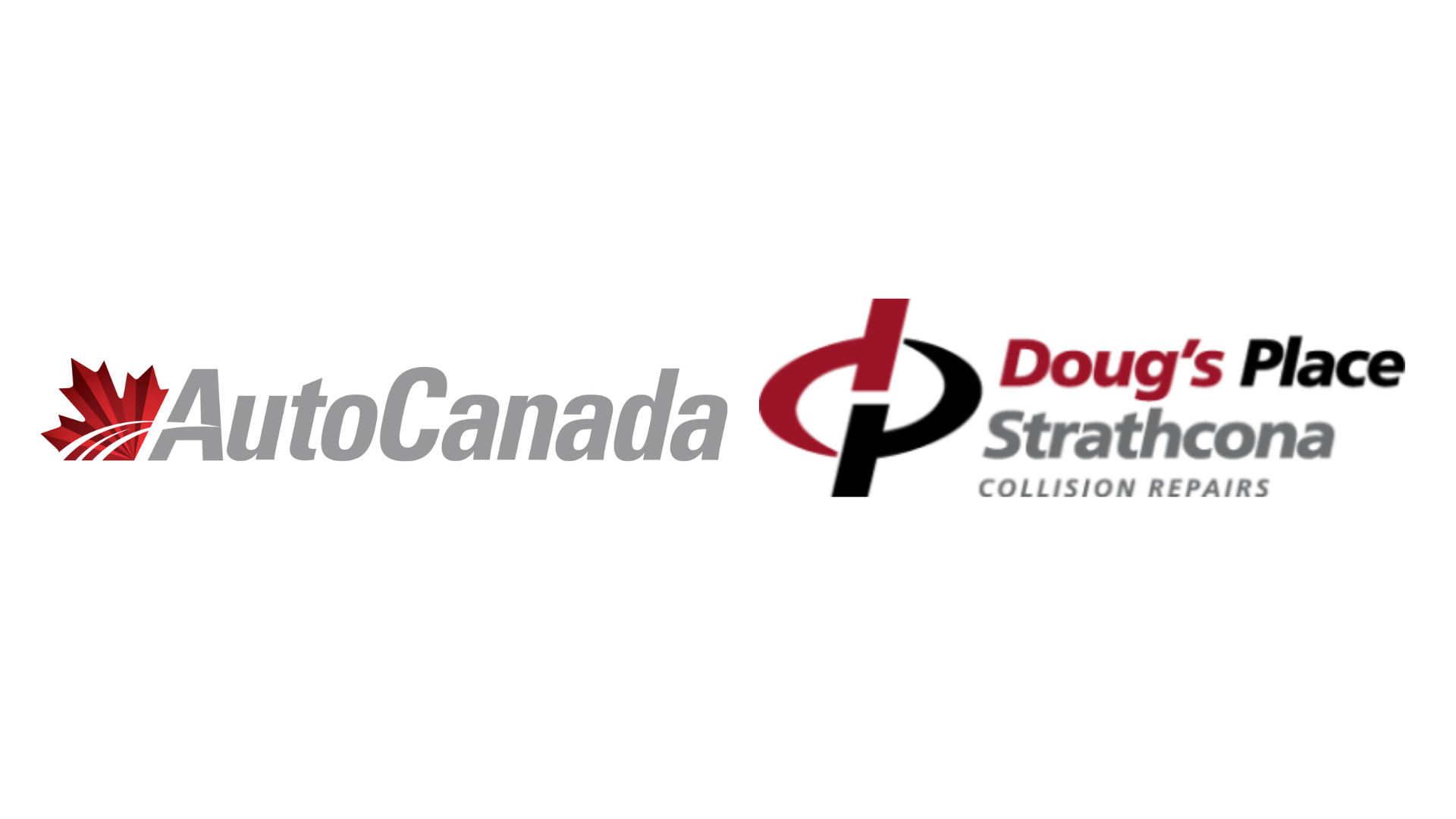 AutoCanada and Doug's Place Strathcona collision repair logos