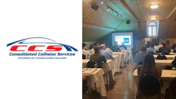 Consolidated Collision Services logo with automotive-inspired design