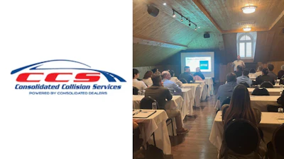 Consolidated Collision Services logo with automotive-inspired design