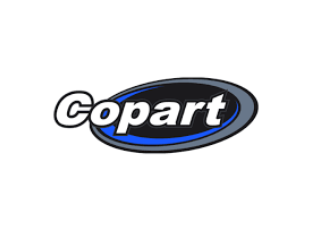 Copart automotive auction services logo with blue and black oval design