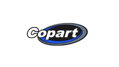 Copart automotive auction services logo with blue and black oval design