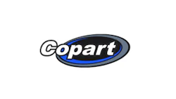 Copart automotive auction services logo with blue and black oval design