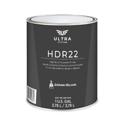 Ultra System HDR22 high-build polyester primer paint can by Sherwin-Williams