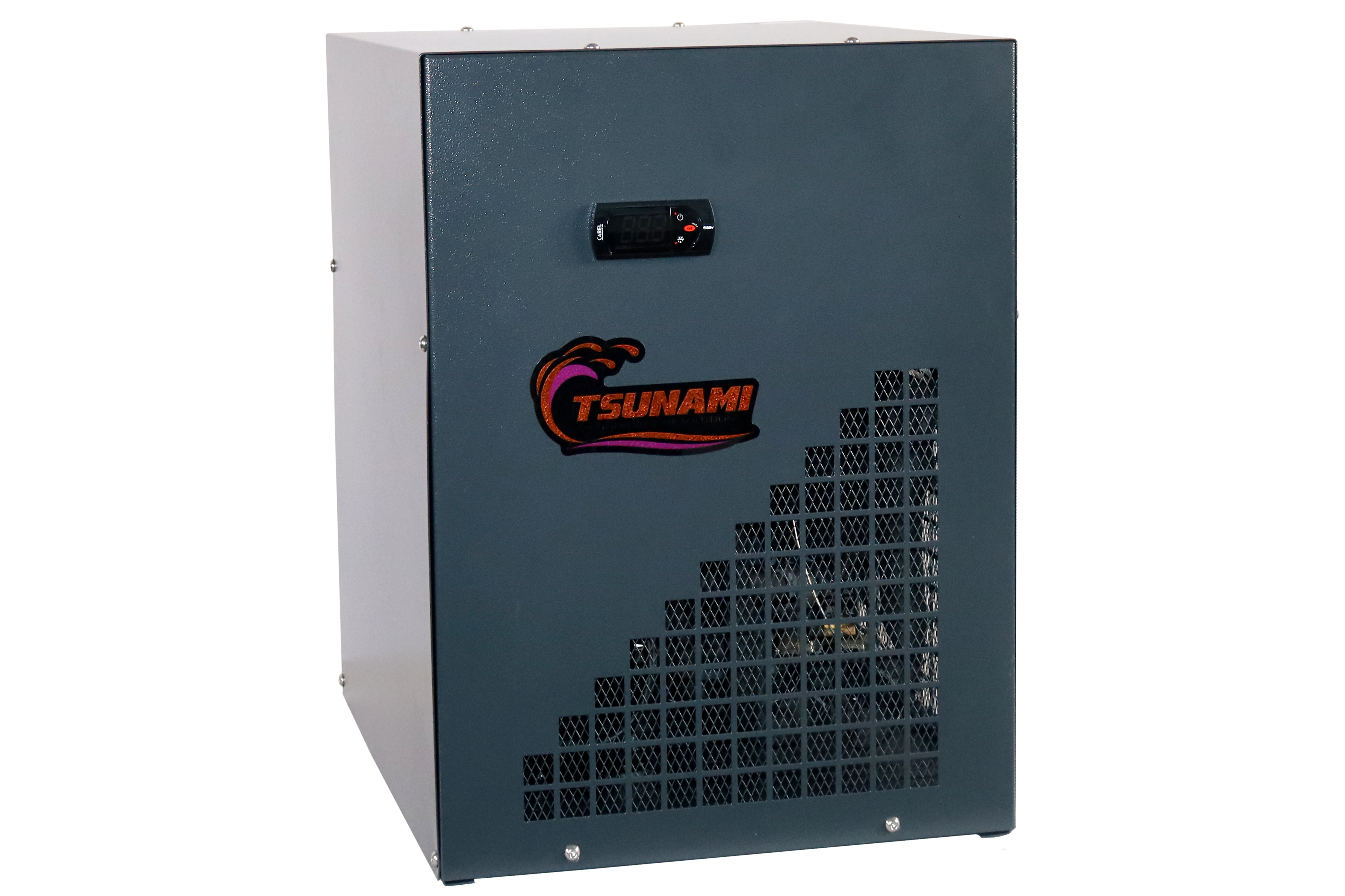 Tsunami industrial equipment unit with branded logo in dark gray