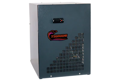 Tsunami industrial equipment unit with branded logo in dark gray