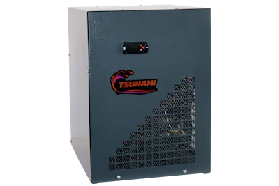 Tsunami industrial equipment unit with branded logo in dark gray