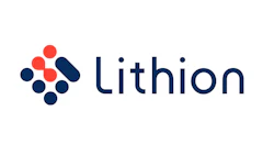 Lithion corporate logo with blue and red geometric symbol