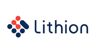 Lithion corporate logo with blue and red geometric symbol