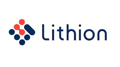 Lithion corporate logo with blue and red geometric symbol