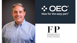 Professional headshot with OEC and Francisco Partners corporate logos