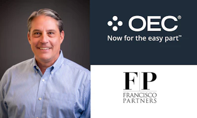 Professional headshot with OEC and Francisco Partners corporate logos