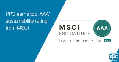PPG achieves AAA sustainability rating from MSCI ESG Ratings