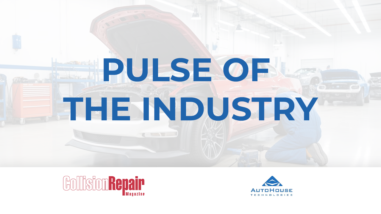 Automotive industry graphic with 'Pulse of the Industry' text and brand logos